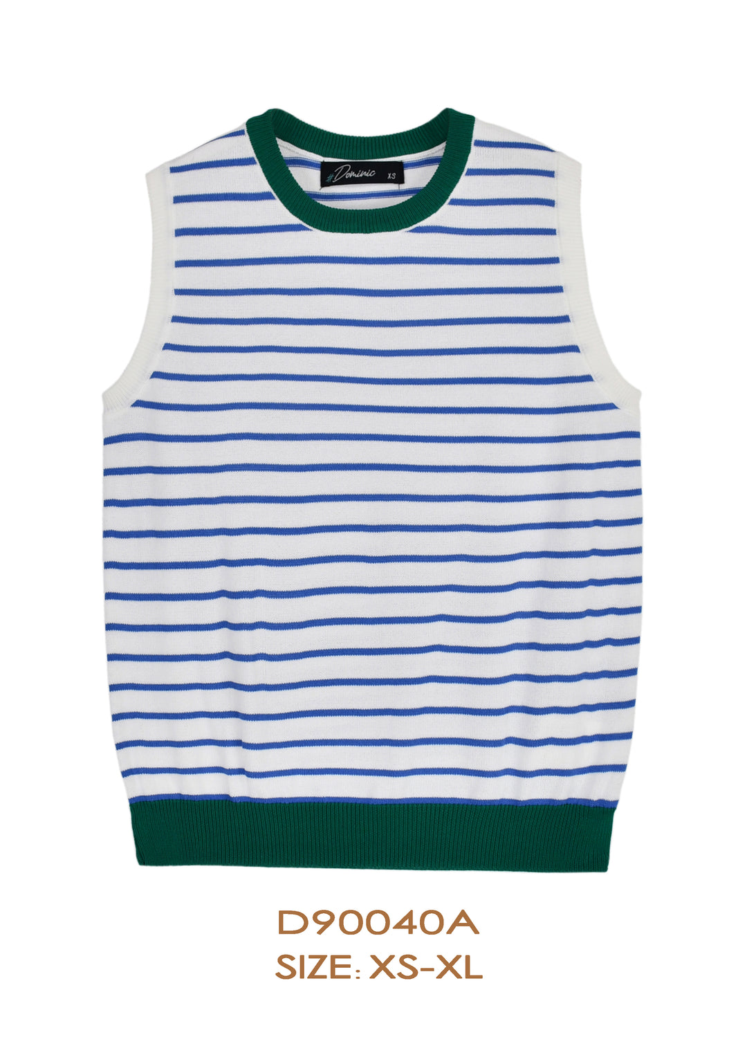 D90040-TOP-White/Blue
