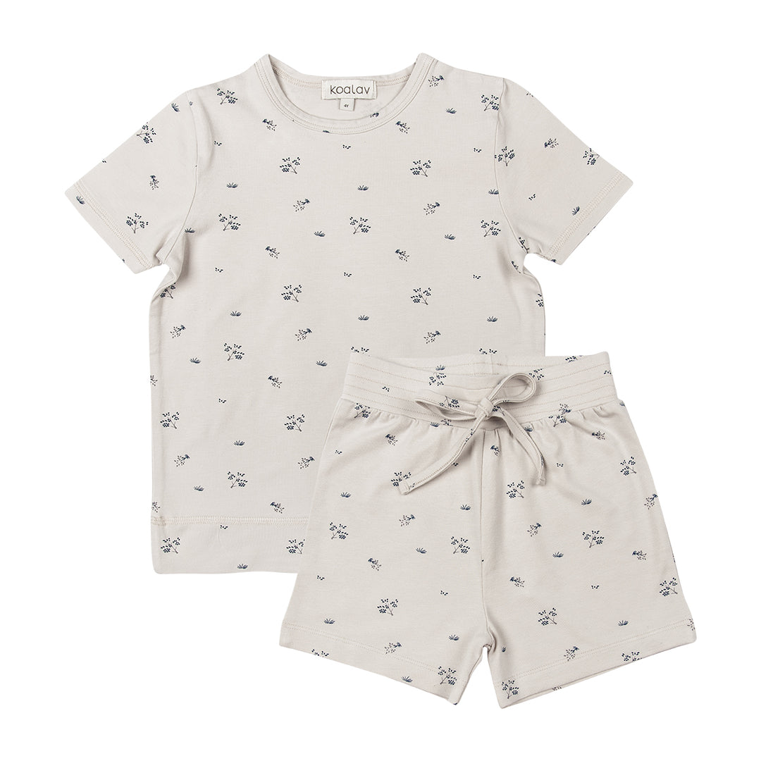 Short Sleeve Hw Set Navy Tree