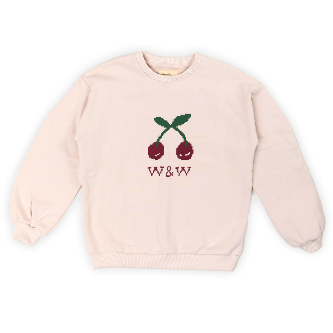 E25210-Cherries Sweatshirt-ecru