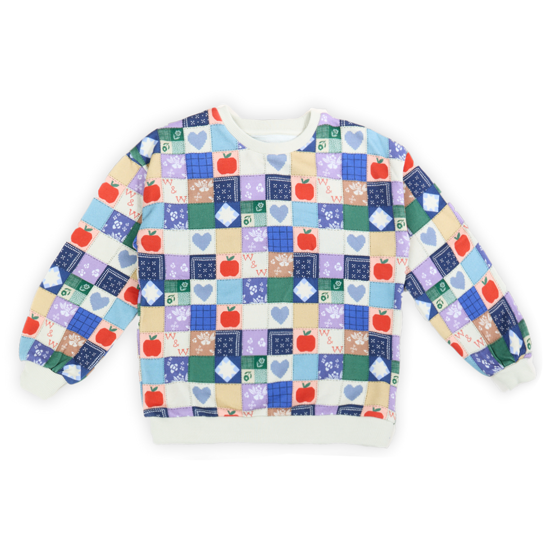 E25210-Quilt Sweatshirt-multi quilt