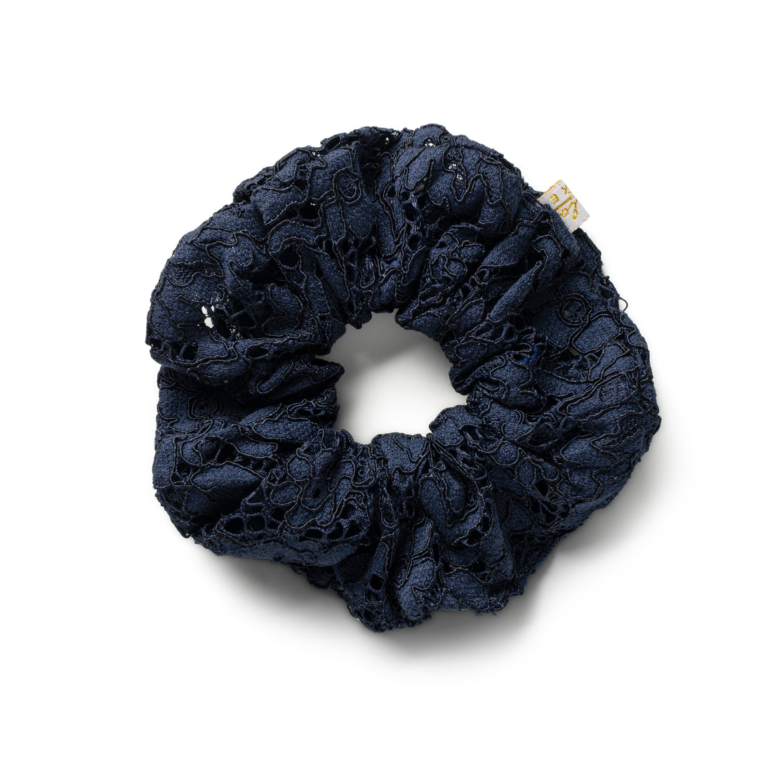 evelis002-Evelina lace scrunchie-navy