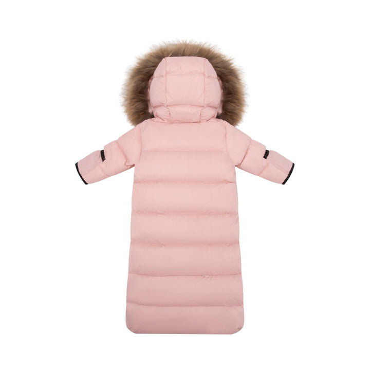 F25-5016P-DOWN FUR SNOWSUIT-Pink