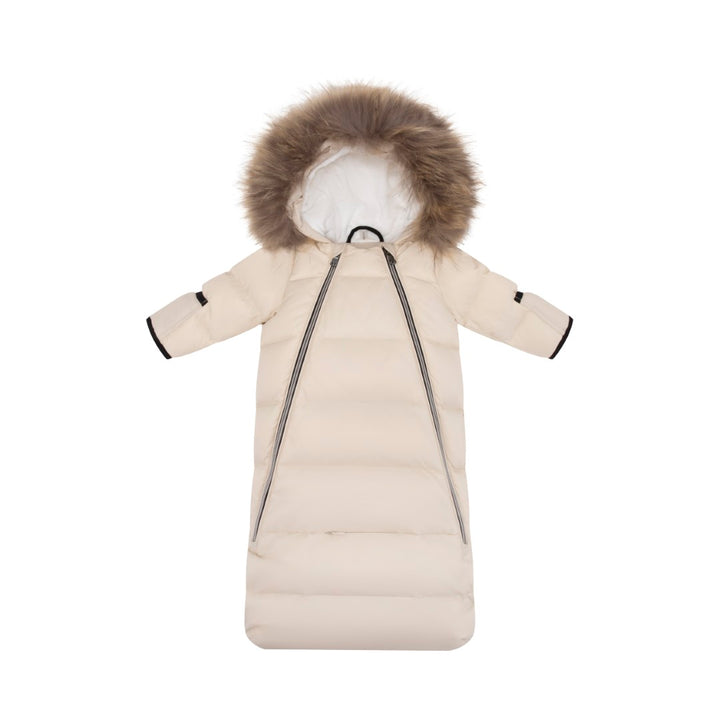 F25-5016B-DOWN FUR SNOWSUIT-Beige