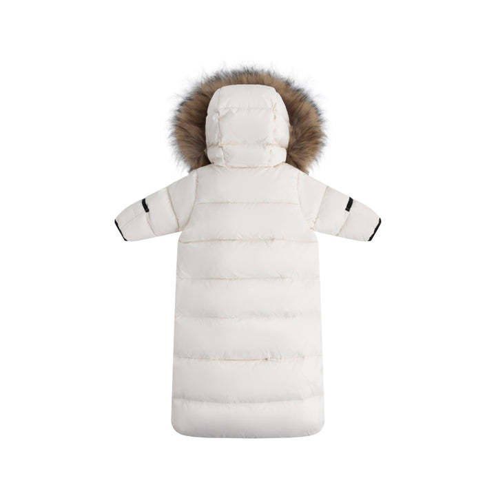F25-5016W-DOWN FUR SNOWSUIT-Off White