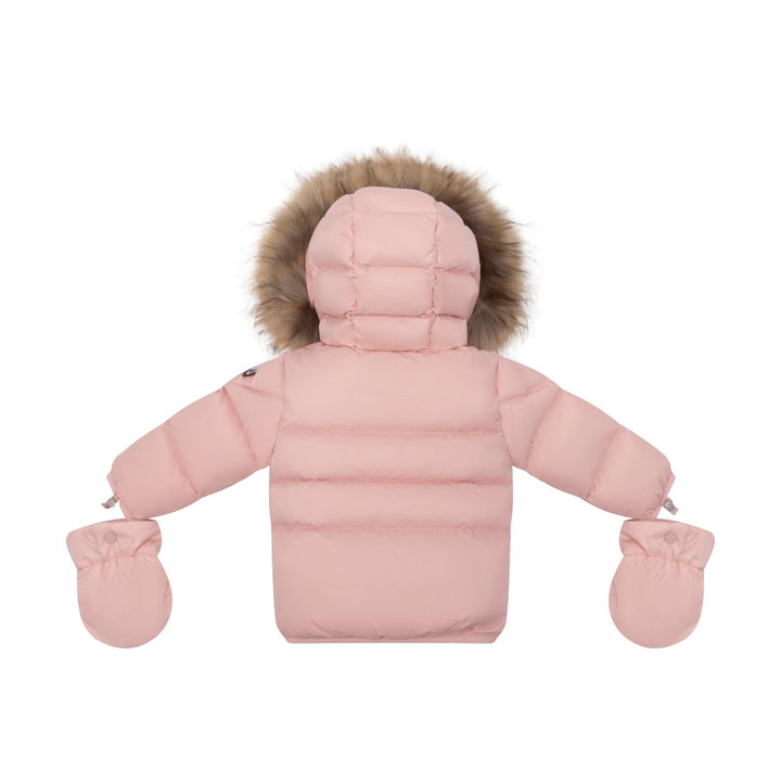 F25-5031P-BELLA ENFANT FUR DOWN JACKET-Baby Pink Racoon
