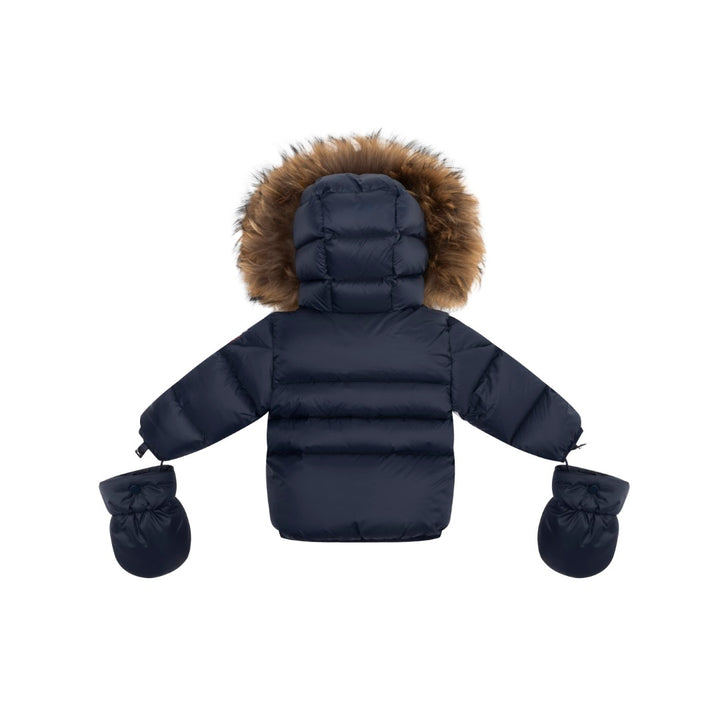 F25-5031N-BELLA ENFANT FUR DOWN JACKET-Navy Racoon