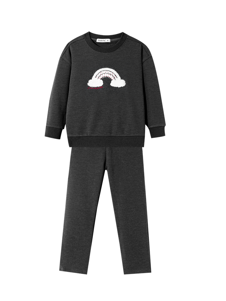 COZY RAINBOW PAJAMA-DARK GREY