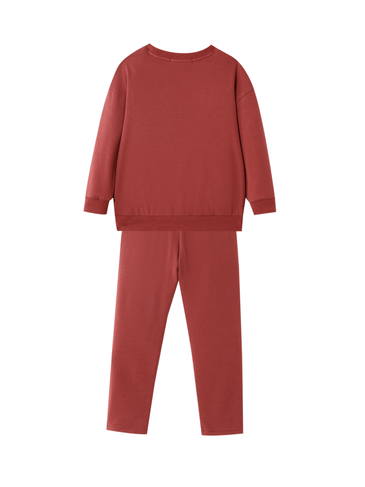 COZY RAINBOW PAJAMA-RUST