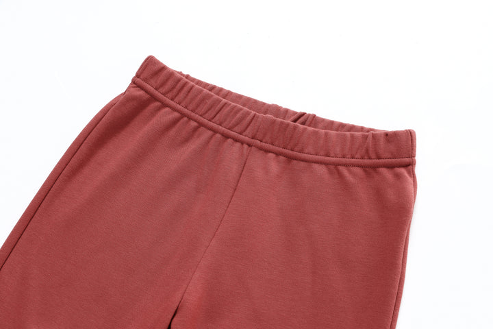 COZY RAINBOW PAJAMA-RUST