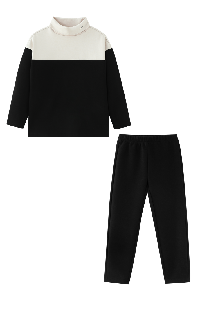 COLORBLOCK BOYS 2 PC SET-STONE/BLACK