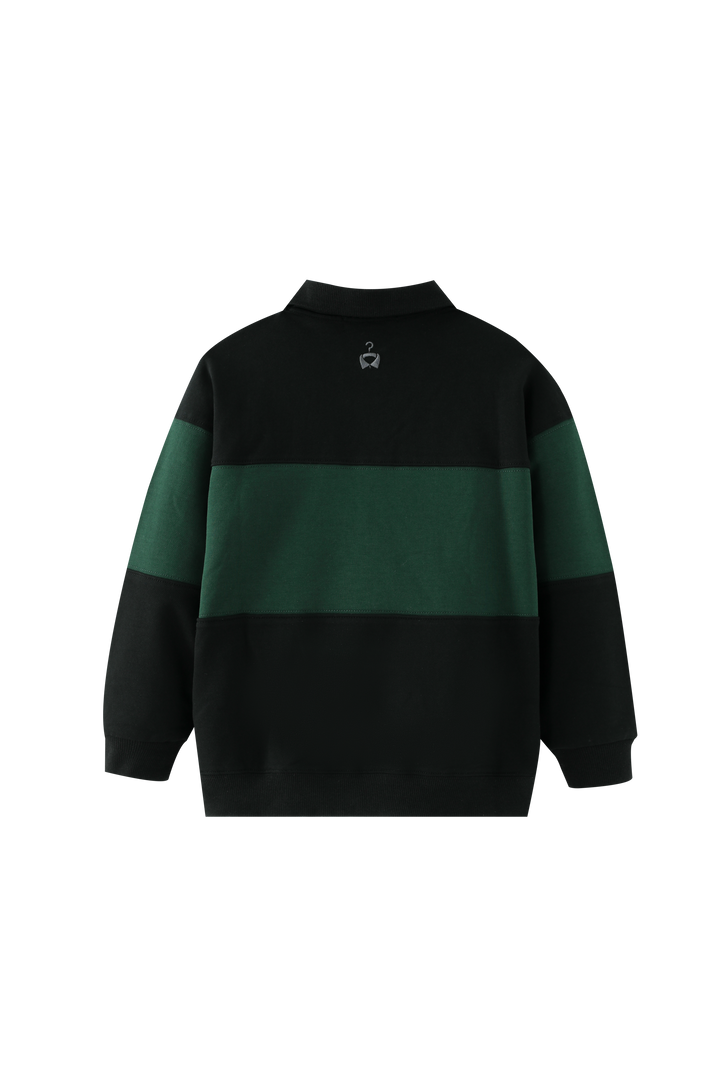 BOLD STRIPED POLO-GREEN STRIPED