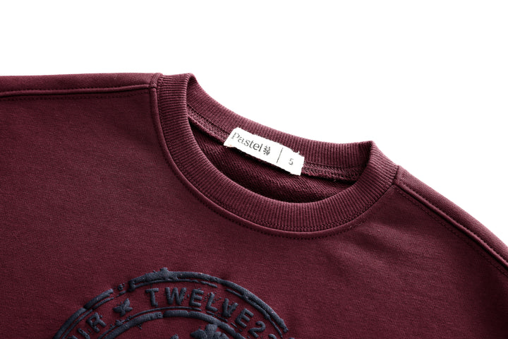 BONJOUR ICON SWEATSHIRT-BURGUNDY