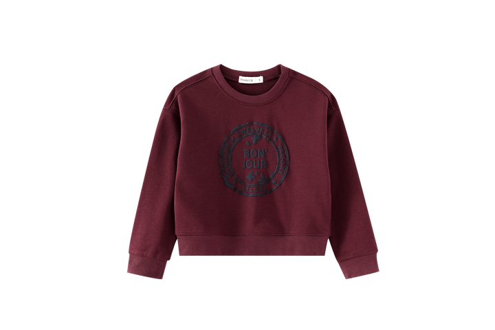 BONJOUR ICON SWEATSHIRT-BURGUNDY