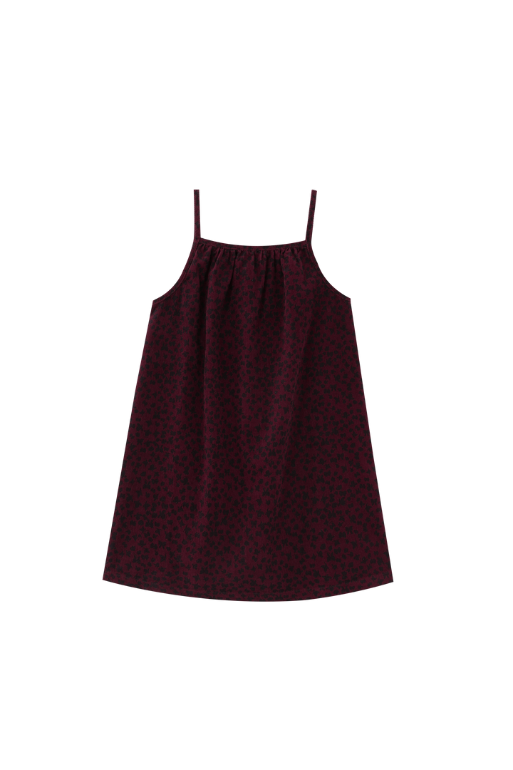 BUTTERFLY PRINTED CORDUROY JUMPER-BURGUNDY
