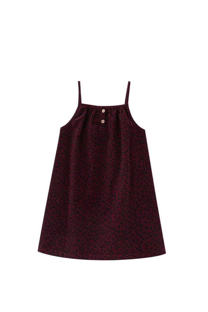 BUTTERFLY PRINTED CORDUROY JUMPER-BURGUNDY