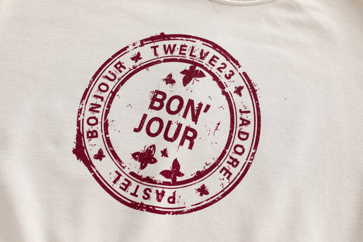 BONJOUR ICON SWEATSHIRT-STONE