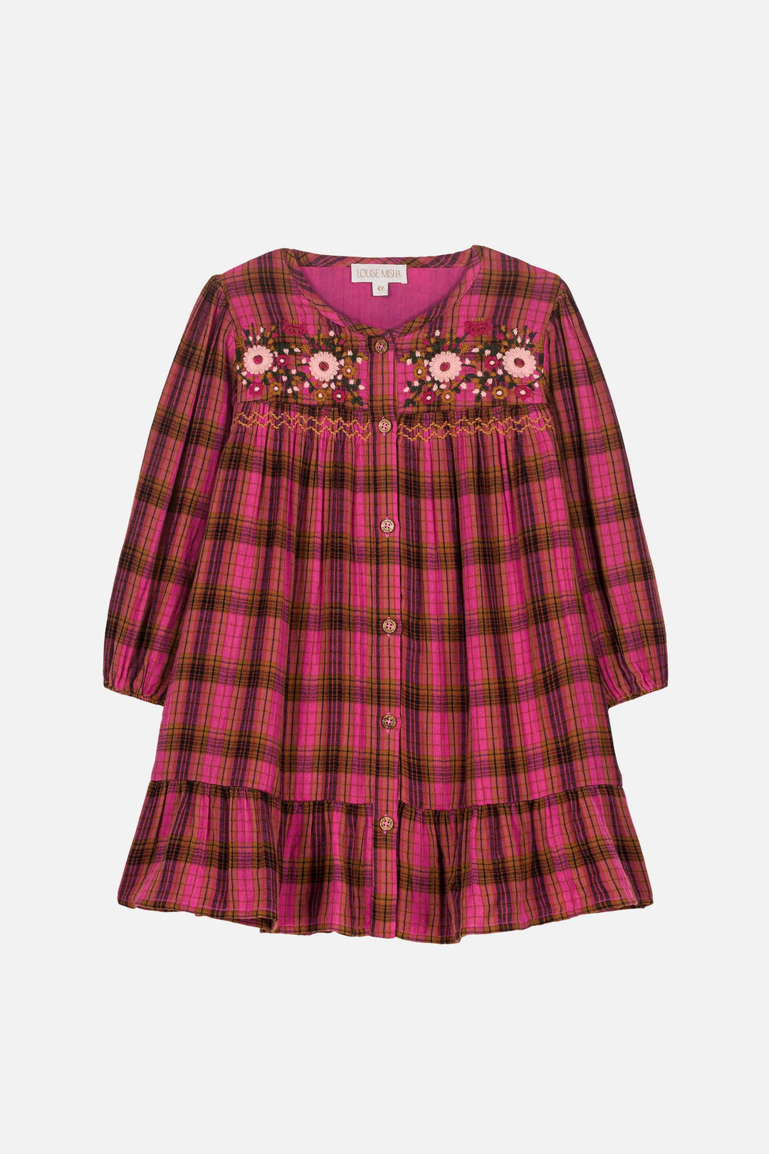 DRESS MASSILIA-PINK ALP CHECKS