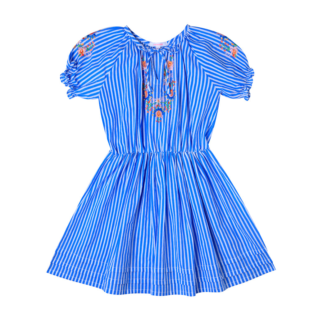 GRENADA DRESS-Stripe Iris Blue