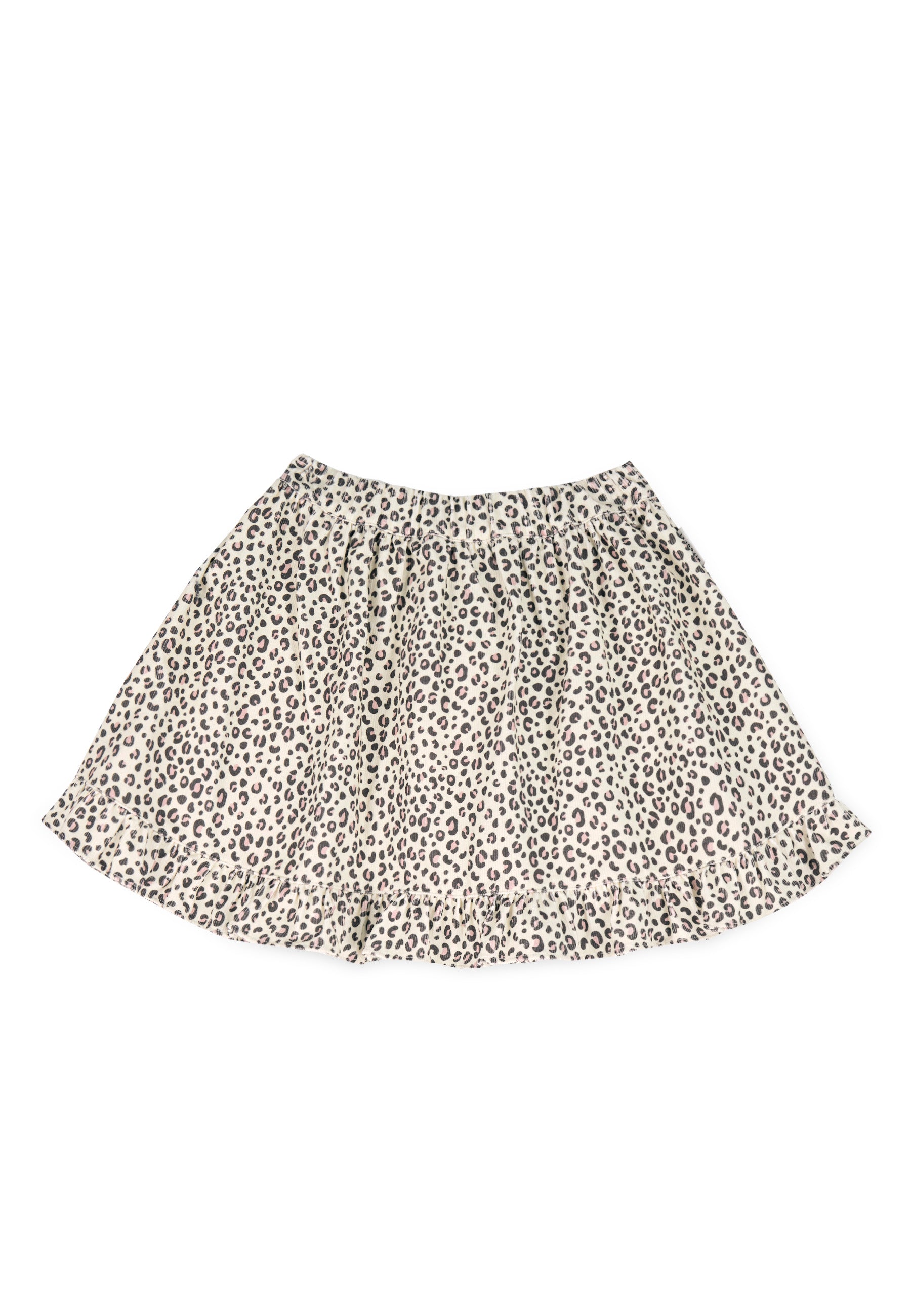 CHLOE CORDUROY MINI SKIRT - ANIMAL PRINTED CORDUROY (ECRU / MAUVE
