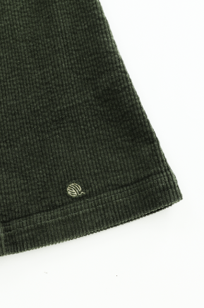 CORDUROY SKIRT WITH POCKETS-GREEN