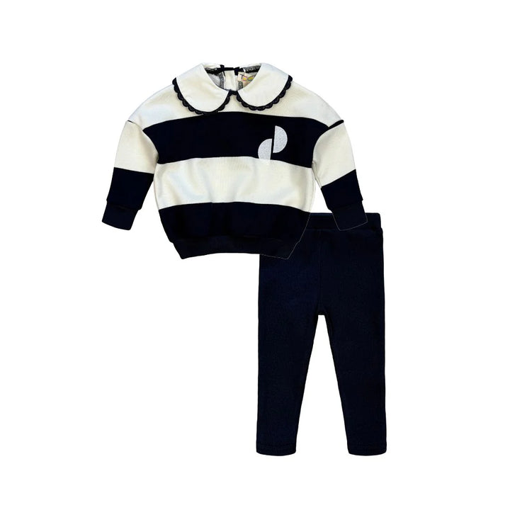 21-114-Stripe Baby Girl-Navy