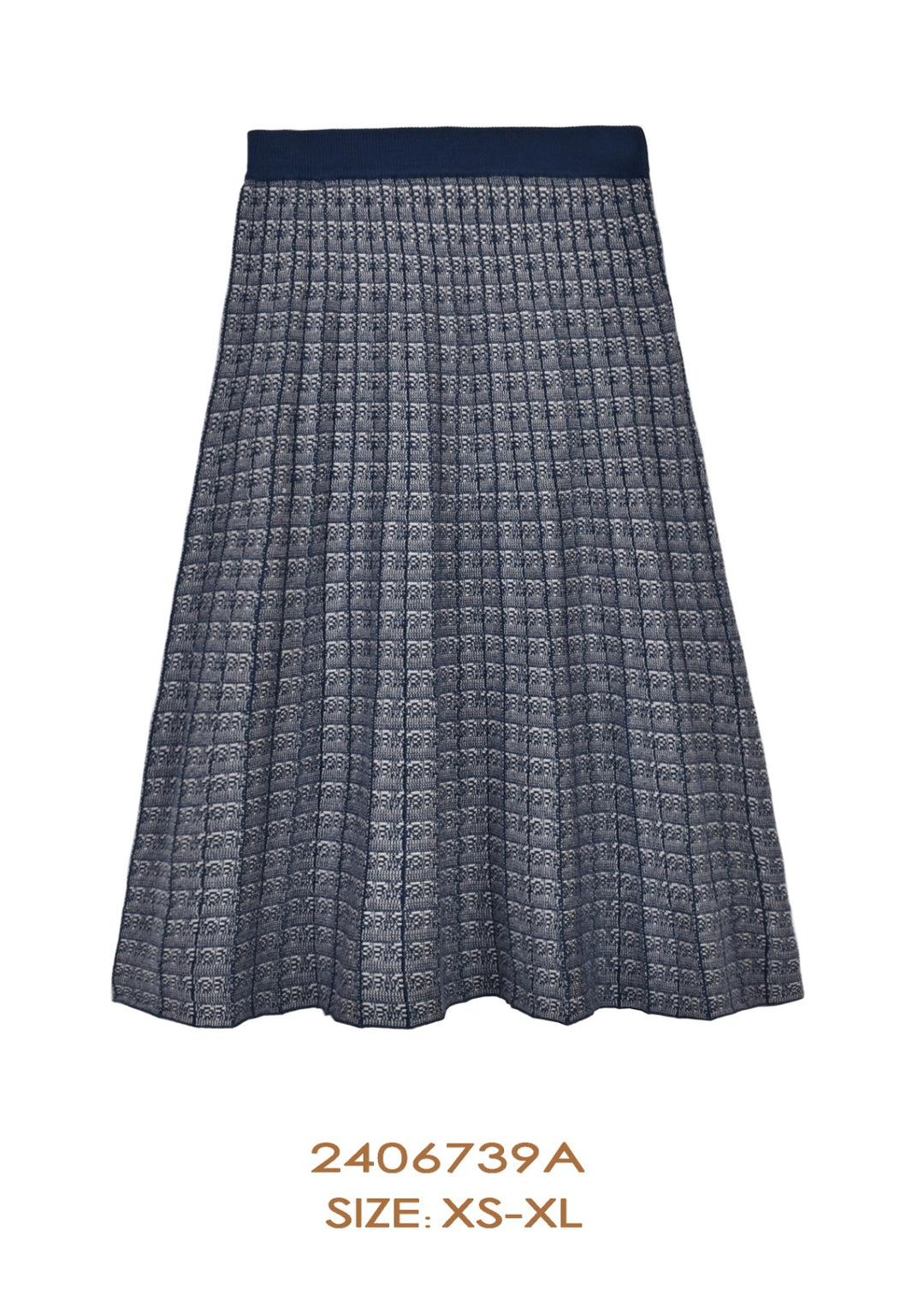 6739A-SKIRT-Blue/Gray