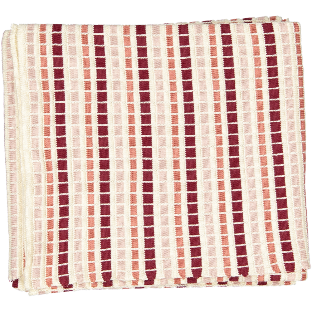Spool knit blanket Red/Blush/Pink