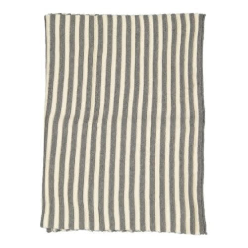 Spool knit blanket Grey/Ecru