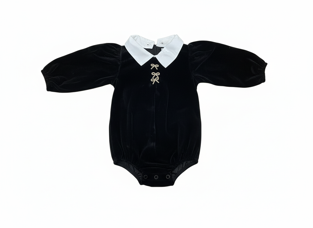 V693-Velvet Shabbos-Black Romper