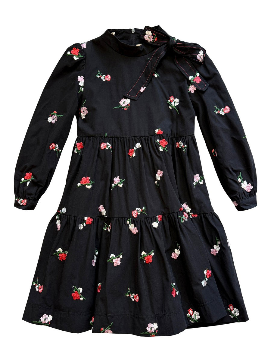 21-283-Embroidered Dress-Black