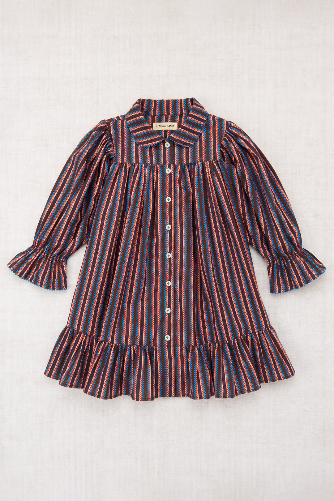 Ingrid Dress-Raisin Vaquero Stripe