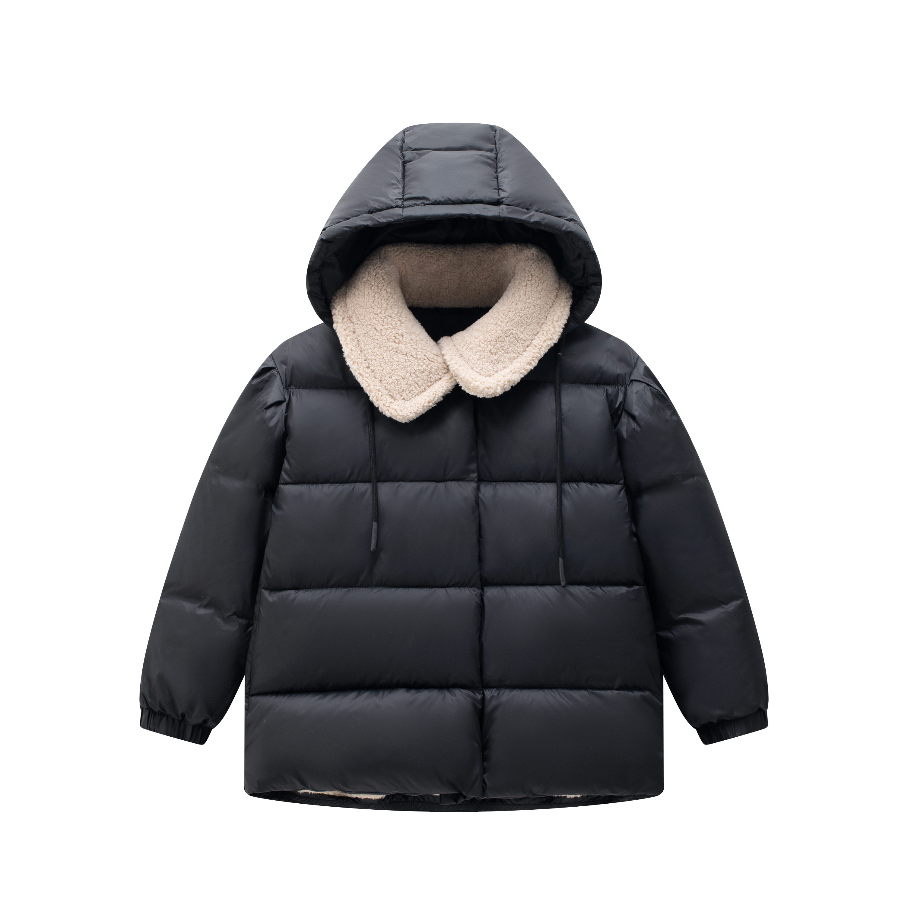 ジャケット・アウター COOTIEJacquardCheckWoolShortChester Coat J-2547 Girls Sherpa Collar Coat - Black/Sand – whoopikids