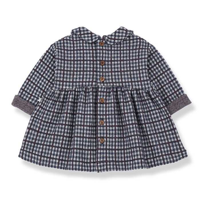 JULIA-collar dress-dark-blue