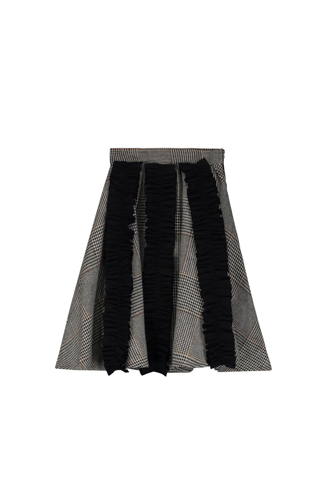 Valley Ruffle Circle Skirt-Prince of Wales