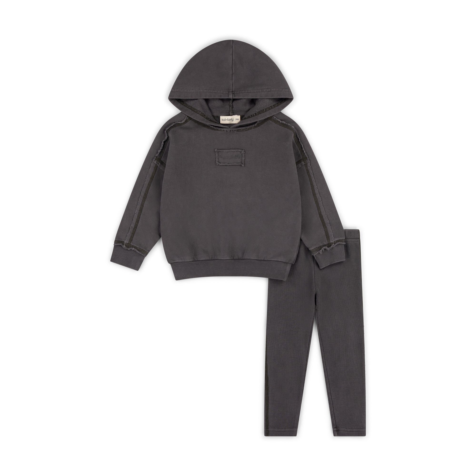 KK26-664 Quiet Comfort Hooded Set Gunmetal – whoopikids