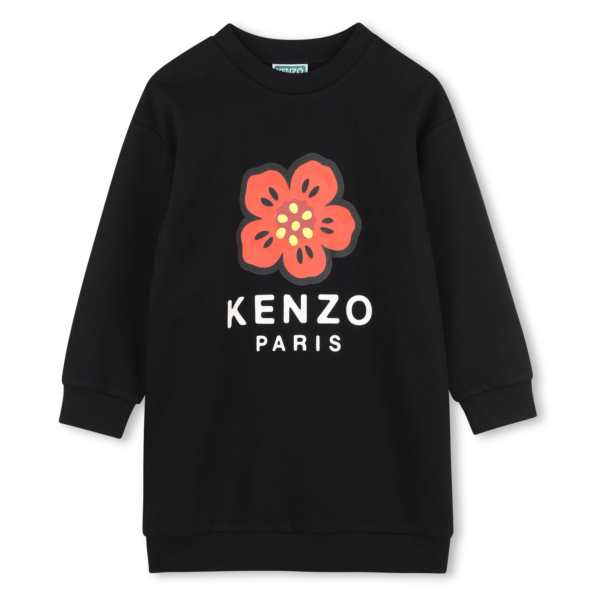 K62010 BLACK SWEATSHIRT DRESS RESS IN FRENCH TERRY – whoopikids
