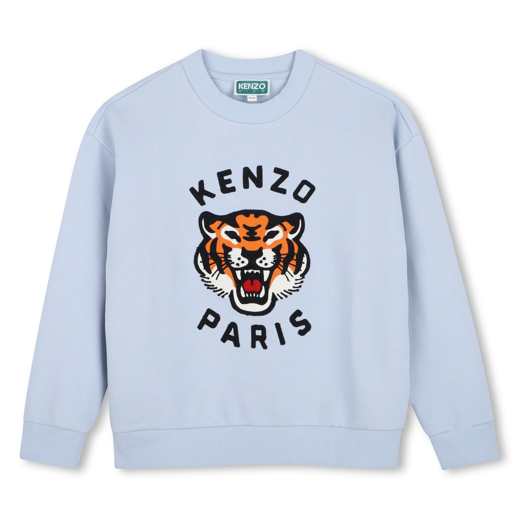 K62029 PALE BLUE SWEATSHIRT IN UNBRUSHED FLEECE – whoopikids