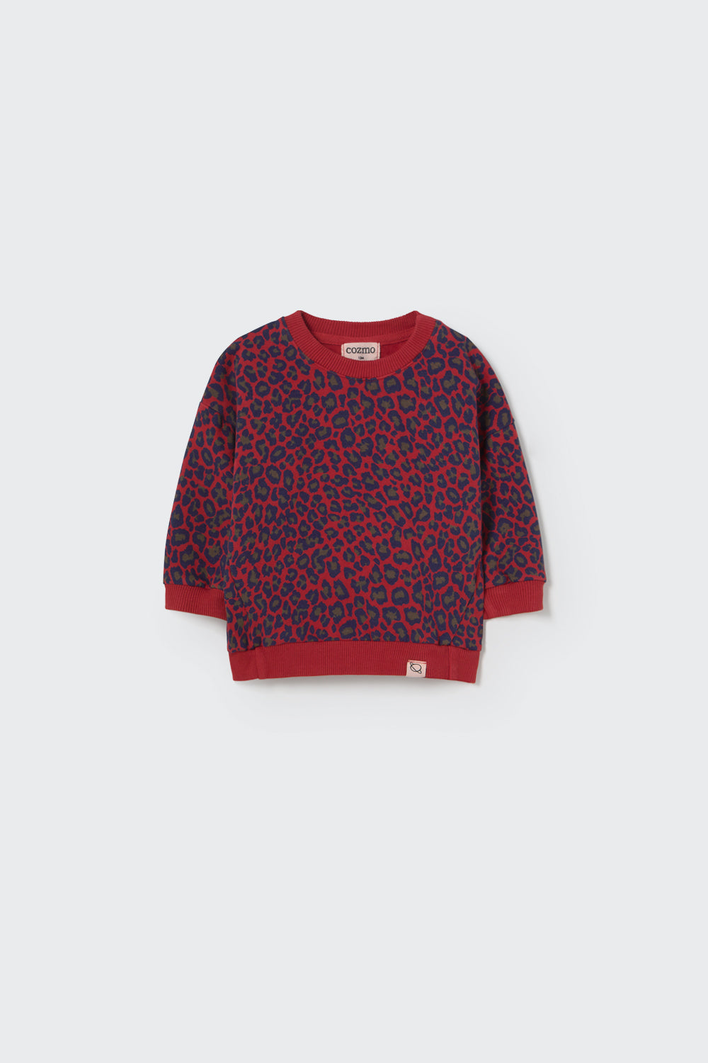KELLY320w5-Animal print fleece baby sweatshirt-velvet