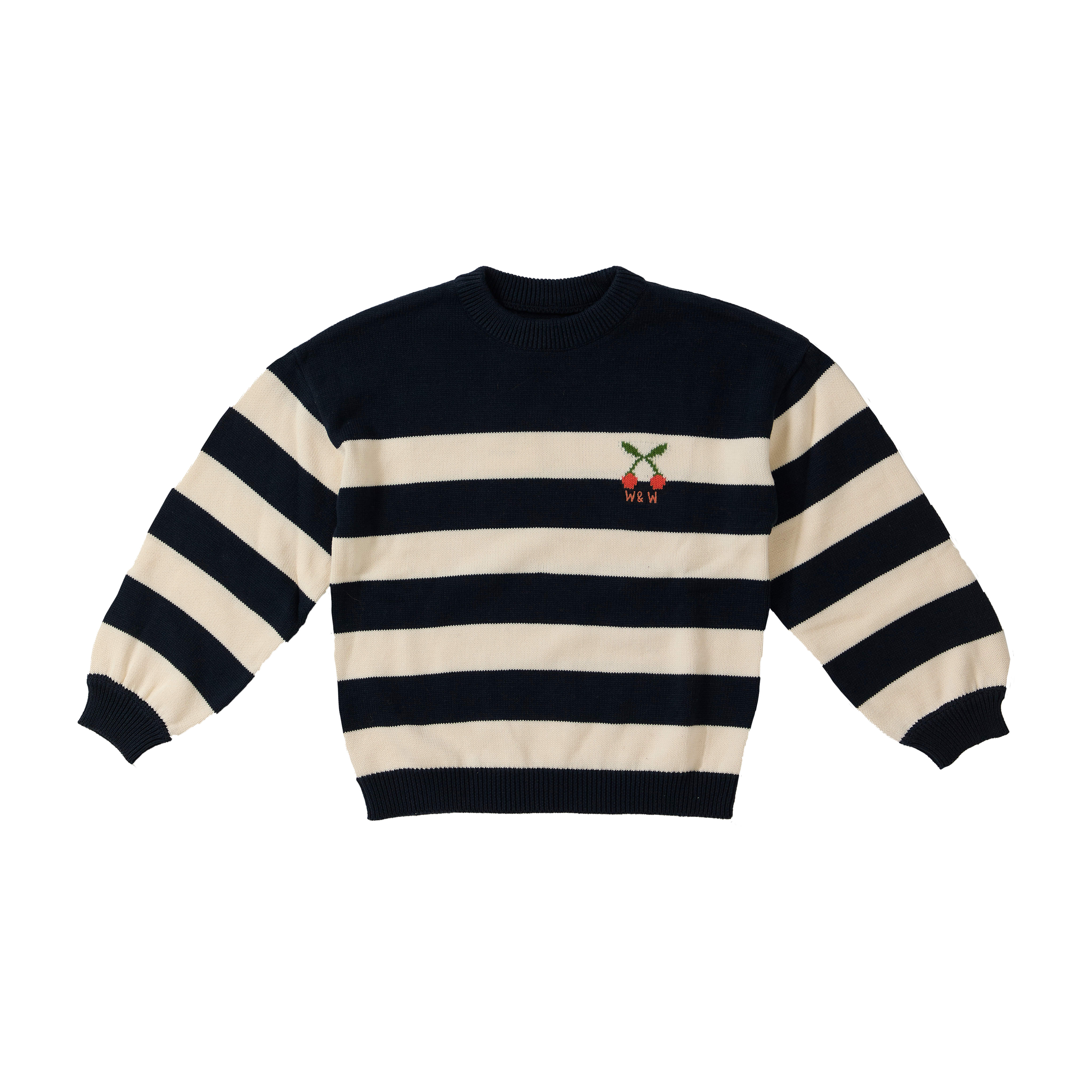 KN26216 STRIPED PULLOVER - NAVY STRIPE – whoopikids