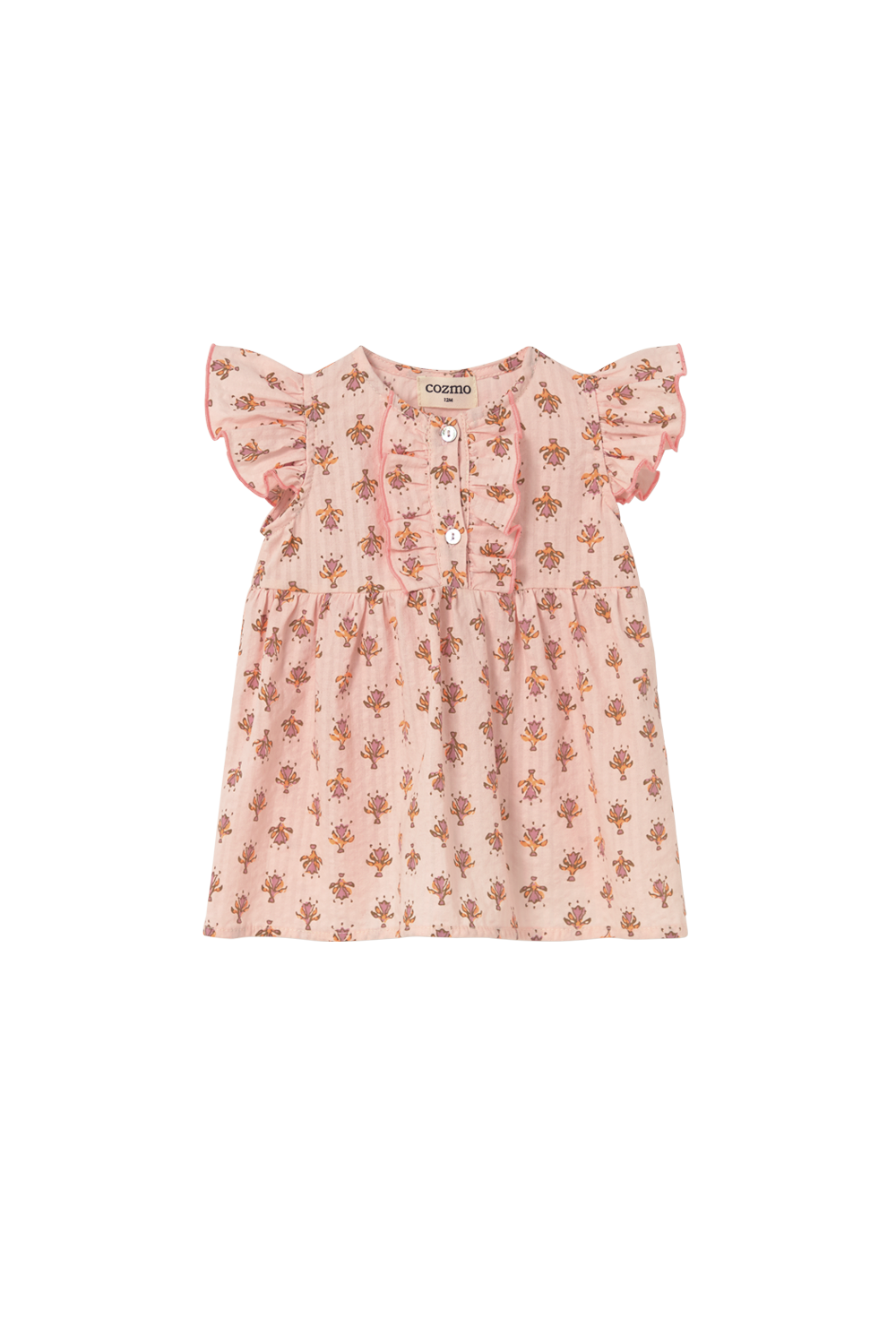 light pink infant dress LIA241S6-INDIANA FLOWER PRINT BABY DRESS-CLOUD PINK – whoopikids