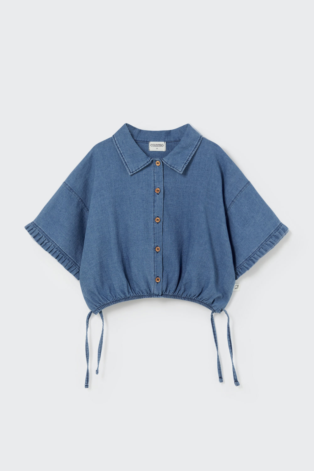 LUAK207S5-TWILL DENIM BLOUSE-blue – whoopikids