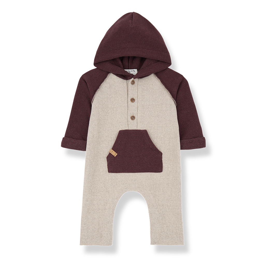 LUDVIG-hooded jumpsuit-tortora