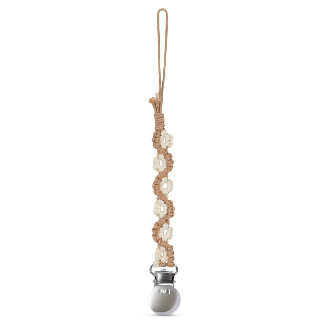 ADORA Lily Pacifier Clip- Saddle