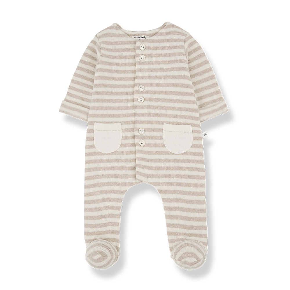 MILO-jumpsuit w/feet-beige