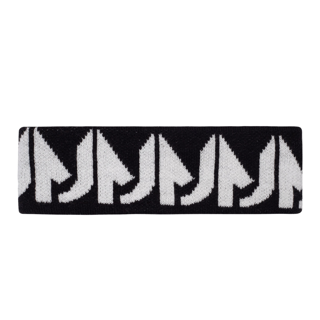 KNIT HEAD BAND-Black/White