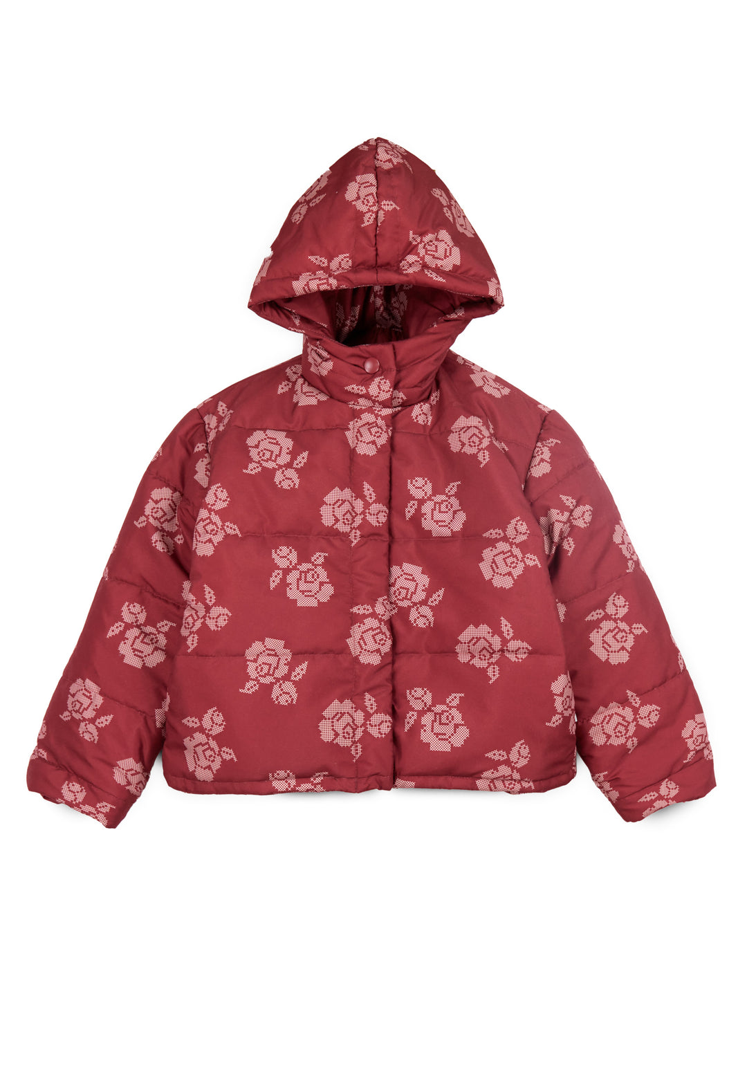 GAIA FLOWER JACKET-QUILTED POLIESTER (RIO RED)