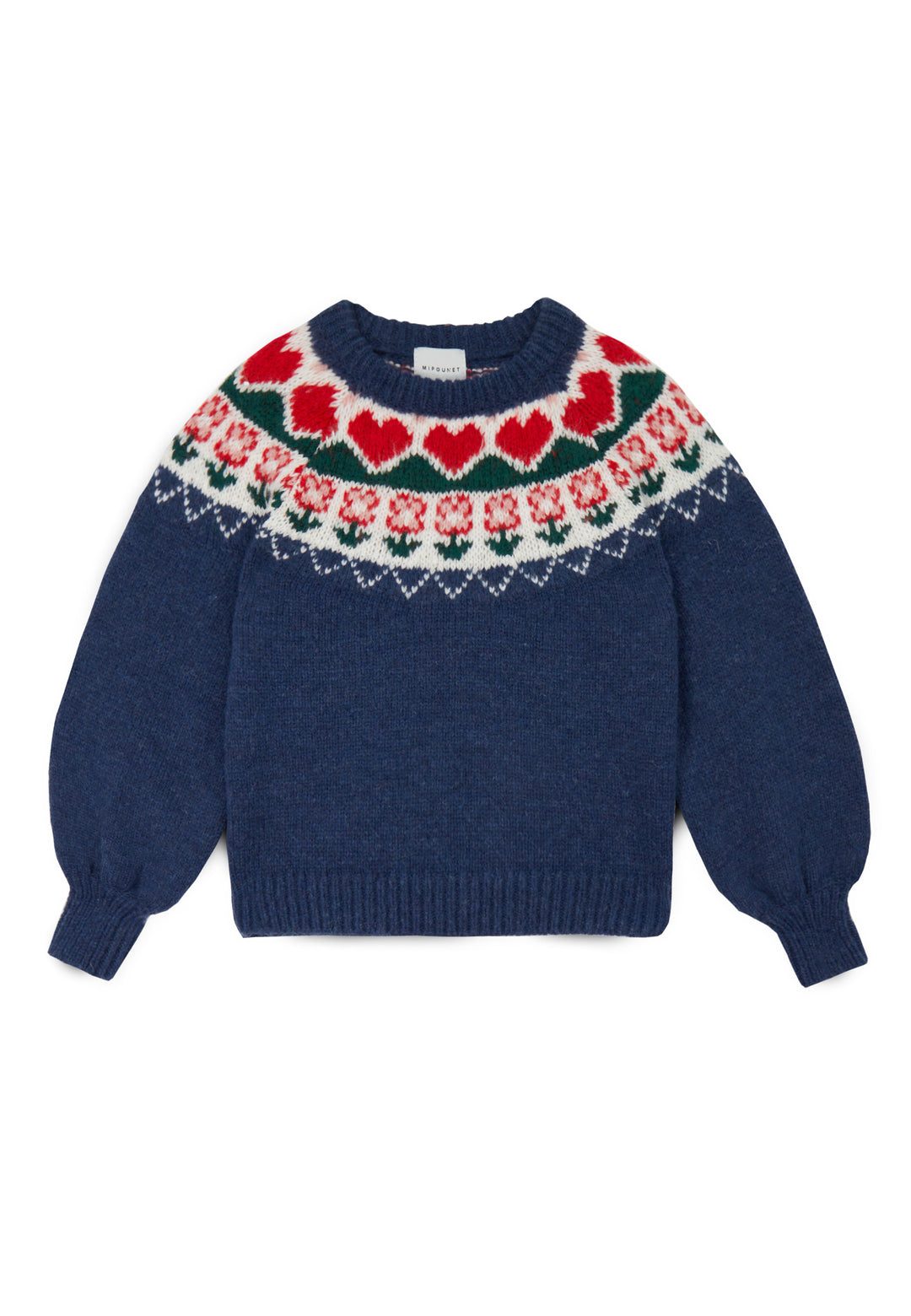 GRETA NORDIC SWEATER-KNITWEAR (DARK BLUE)