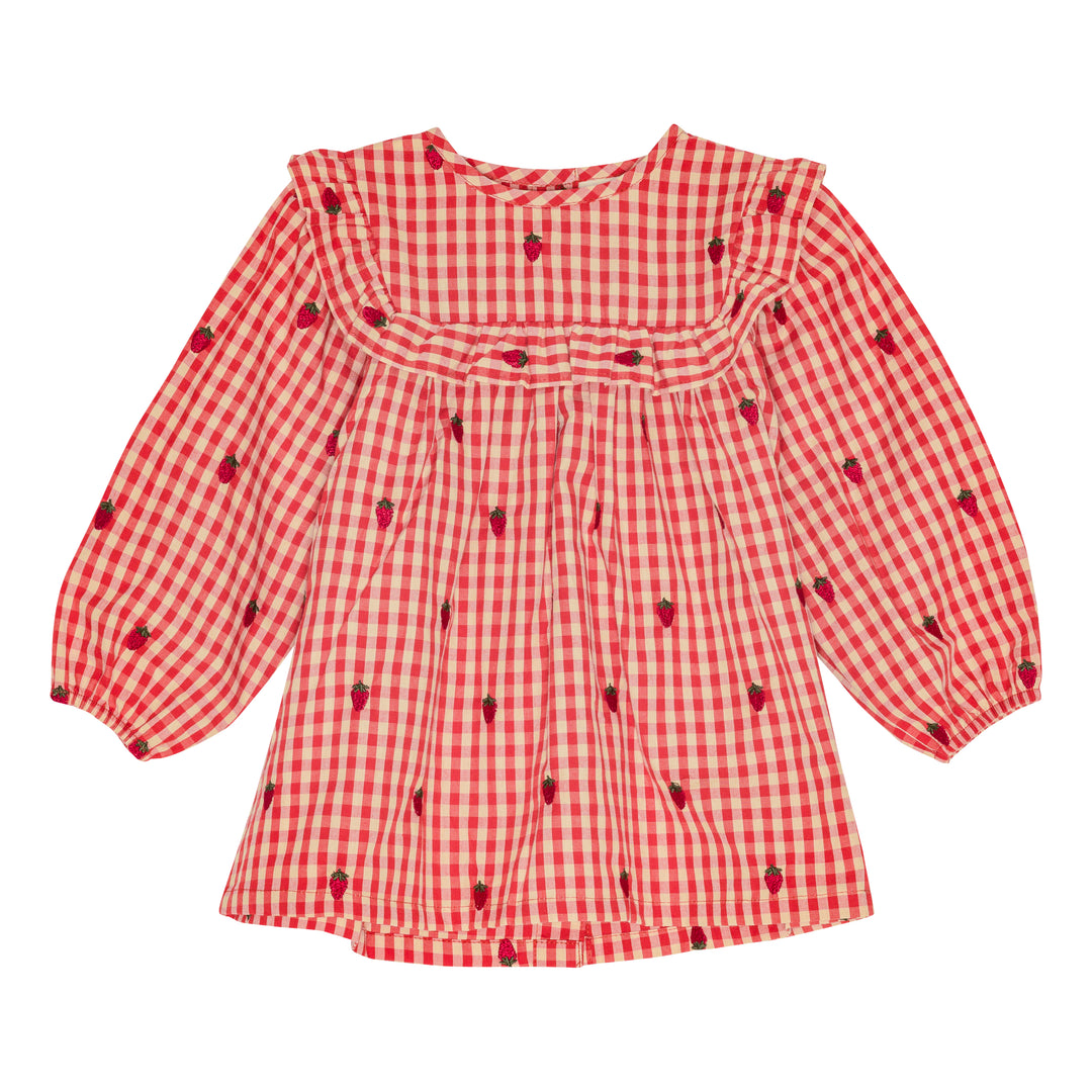 F10441-MOLLY LS DRESS-Berry Gingham