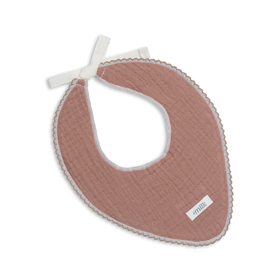 MUSLIN BIBS-TERRACOTTA