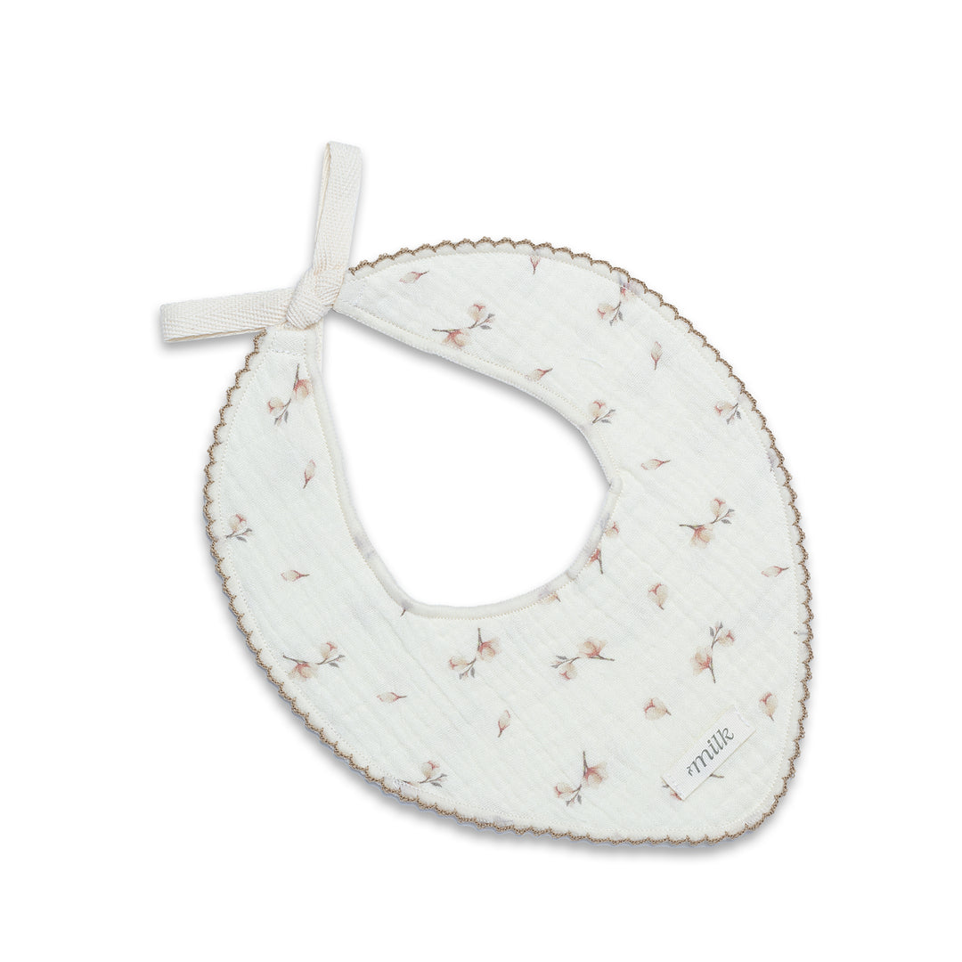MUSLIN BIBS-BLOSSOM IVORY